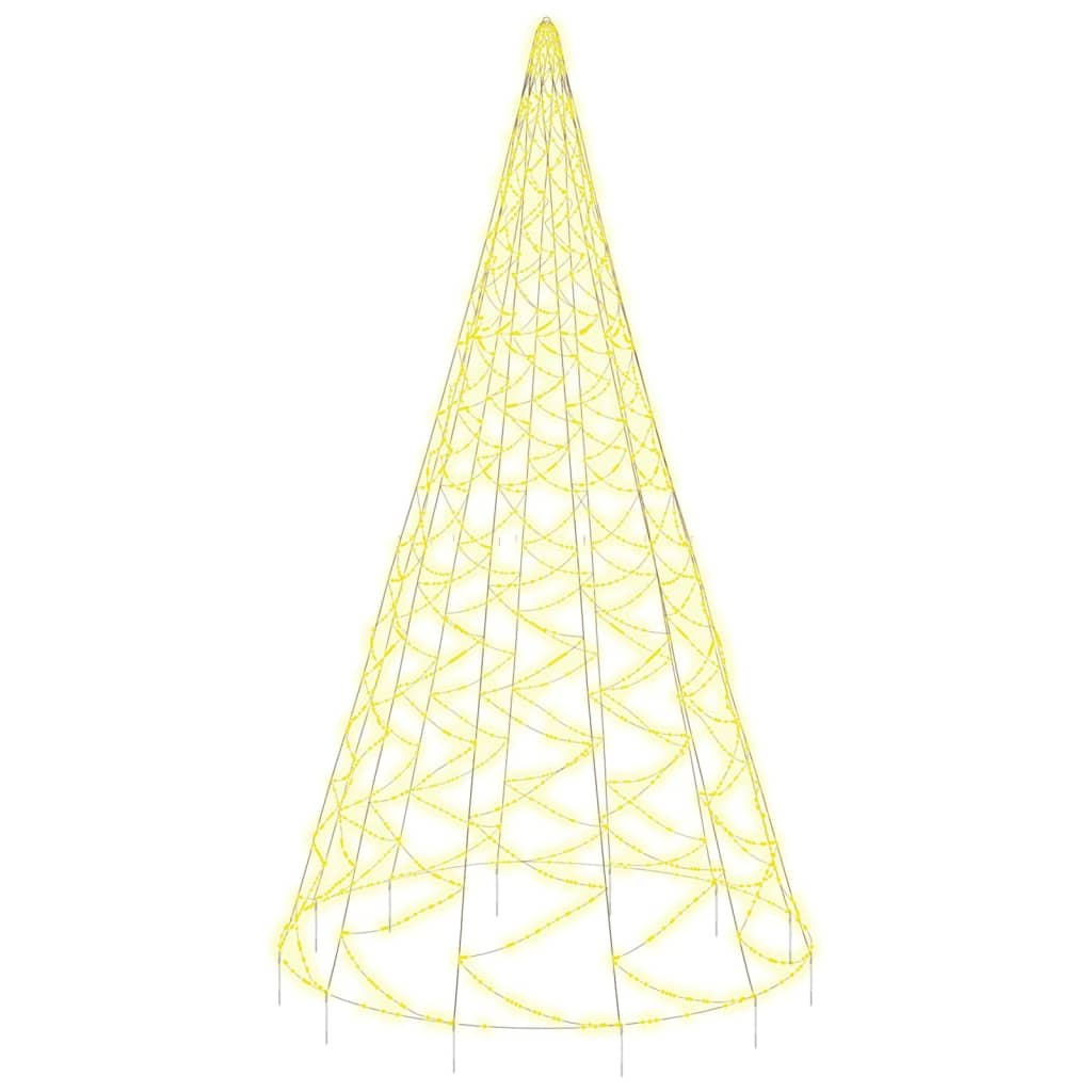 LED-Weihnachtsbaum für Fahnenmast Warmweiß 3000 LEDs 800 cm