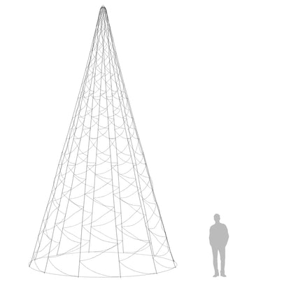 LED-Weihnachtsbaum für Fahnenmast Warmweiß 3000 LEDs 800 cm