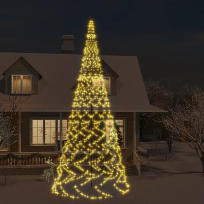 LED-Weihnachtsbaum für Fahnenmast Warmweiß 3000 LEDs 800 cm