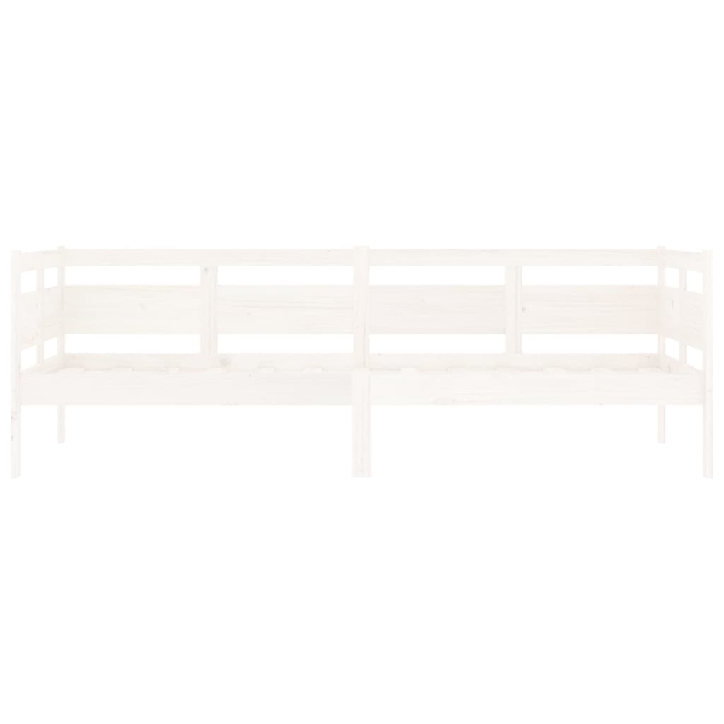 Tagesbett Weiß Massivholz Kiefer 80x200 cm