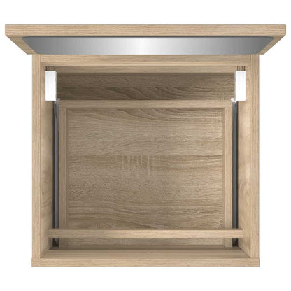 Badschrank mit Spiegel Sonoma-Eiche Holzwerkstoff
