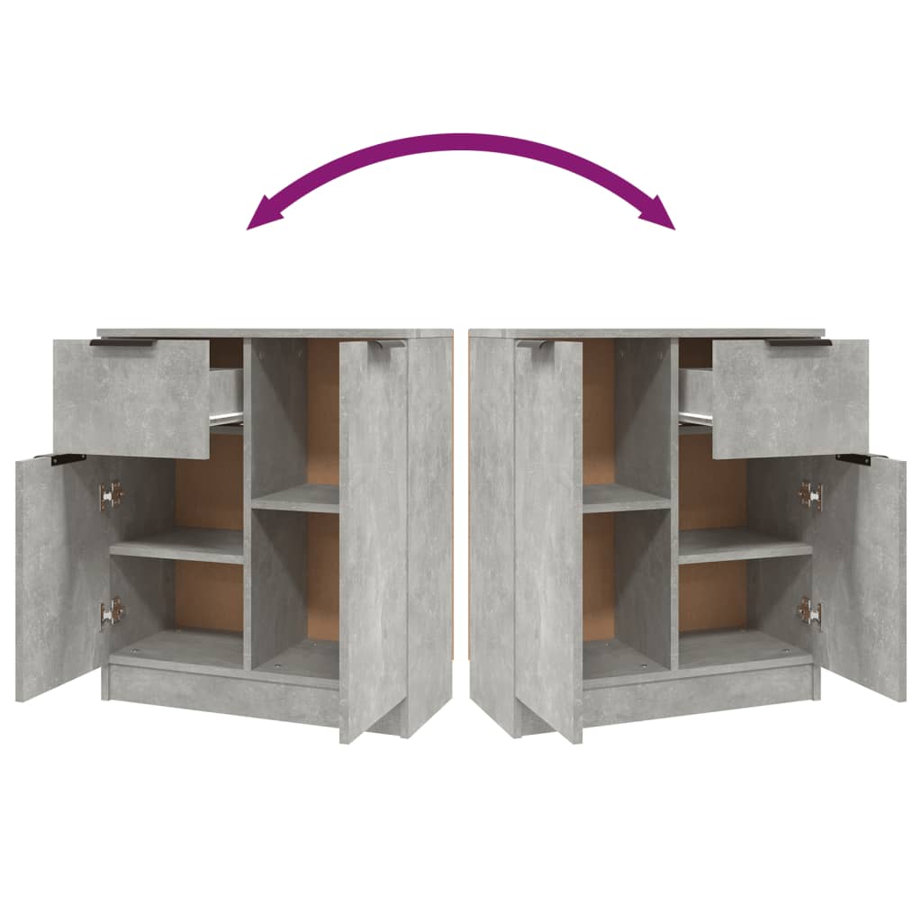 Sideboard Betongrau 60x30x70 cm Holzwerkstoff