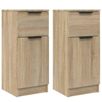 Sideboards 2 Stk. Sonoma-Eiche 30x30x70 cm Holzwerkstoff