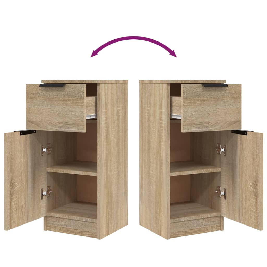 Sideboards 2 Stk. Sonoma-Eiche 30x30x70 cm Holzwerkstoff