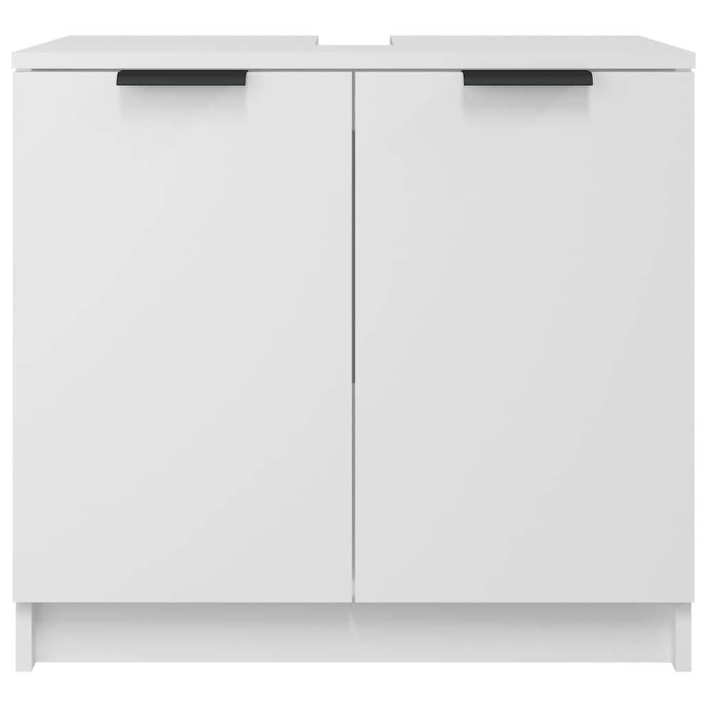 Badschrank Weiß 64,5x33,5x59 cm Holzwerkstoff