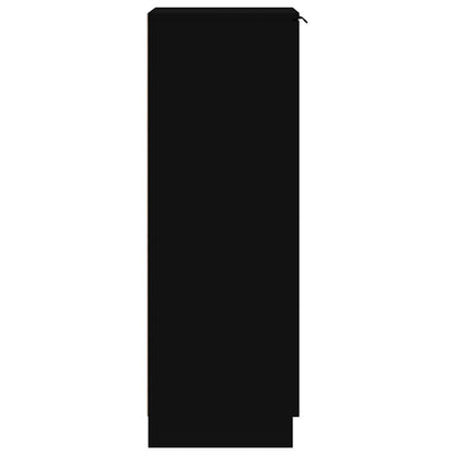 Schuhschrank Schwarz 30x35x100 cm Holzwerkstoff