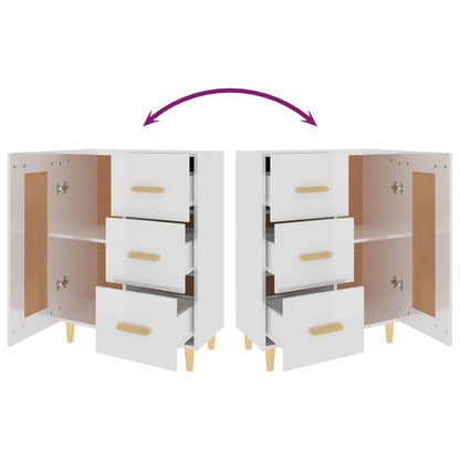 Sideboard Hochglanz-Weiß 69,5x34x90 cm Holzwerkstoff