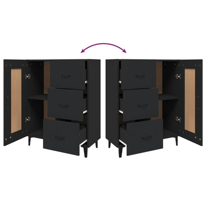 Sideboard Schwarz 69,5x34x90 cm Holzwerkstoff