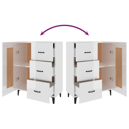 Sideboard Hochglanz-Weiß 69,5x34x90 cm Holzwerkstoff