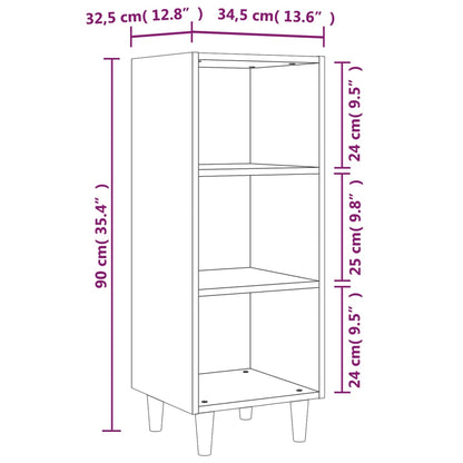 Sideboard Sonoma-Eiche 34,5x32,5x90 cm Holzwerkstoff