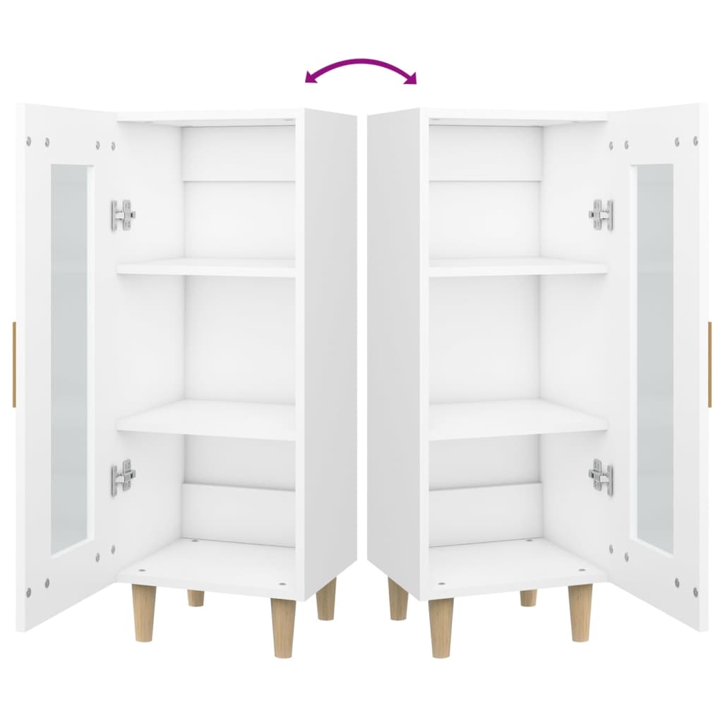 Sideboard Weiß 34,5x34x90 cm Holzwerkstoff