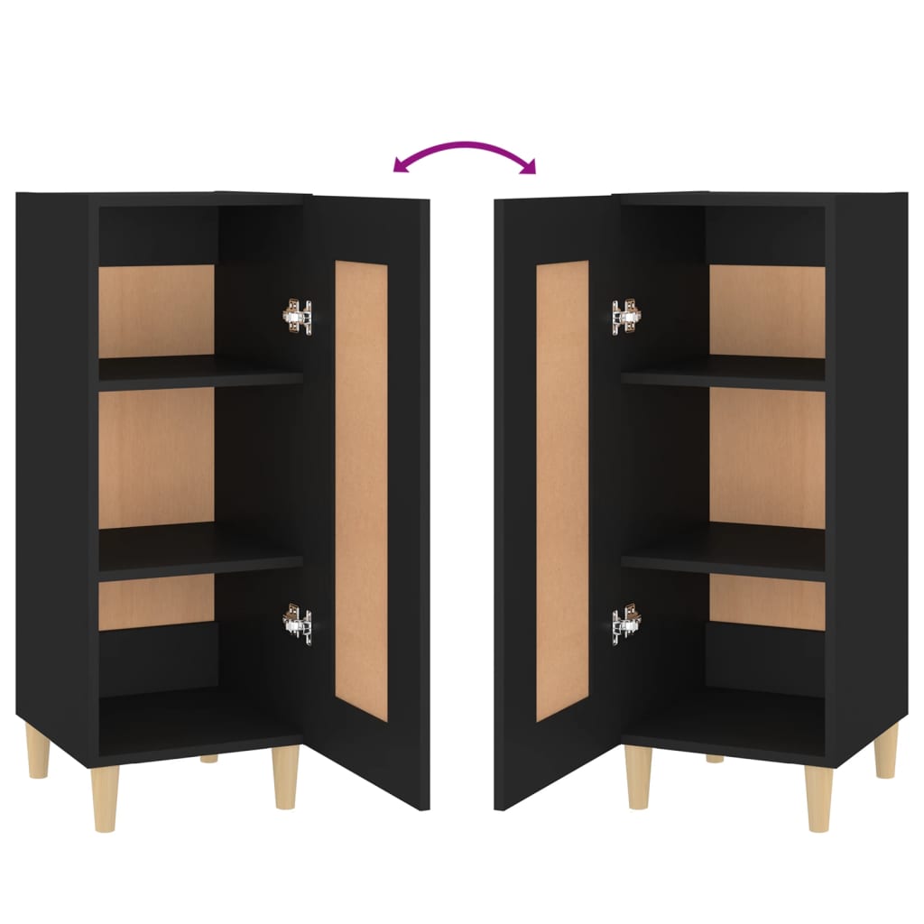 Sideboard Schwarz 34,5x34x90 cm Holzwerkstoff