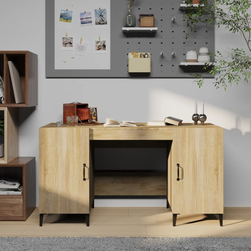 Schreibtisch Sonoma-Eiche 140x50x75 cm Holzwerkstoff