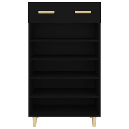 Schuhschrank Schwarz 60x35x105 cm Holzwerkstoff