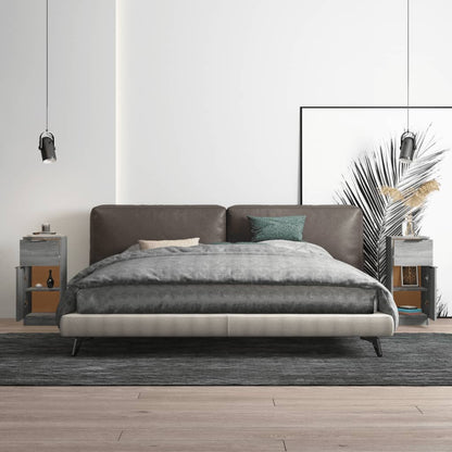 Sideboards 2 Stk. Grau Sonoma 30x30x70 cm Holzwerkstoff
