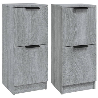 Sideboards 2 Stk. Grau Sonoma 30x30x70 cm Holzwerkstoff