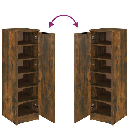 Schuhschrank Räuchereiche 30x35x100 cm Holzwerkstoff