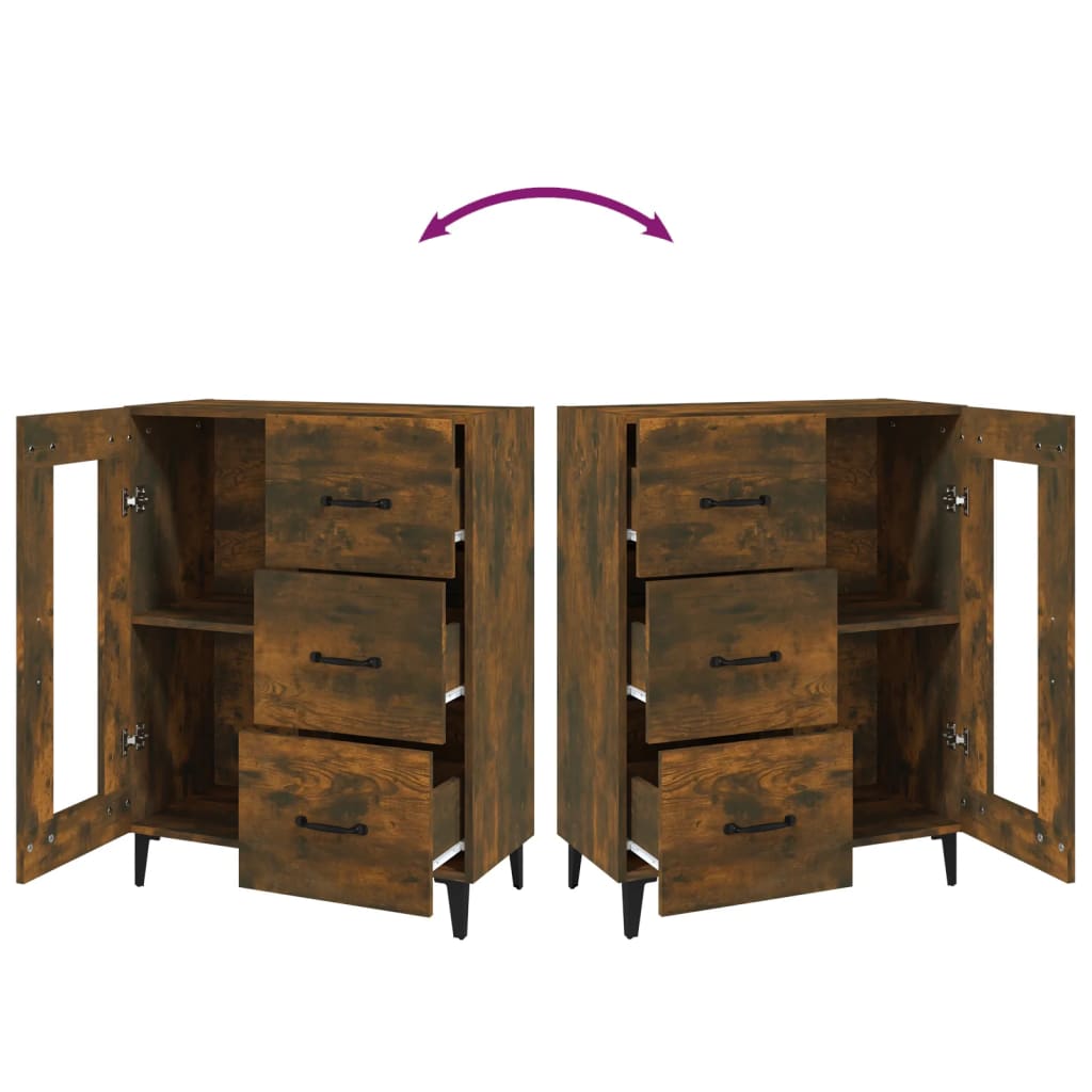 Sideboard Räuchereiche 69,5x34x90 cm Holzwerkstoff