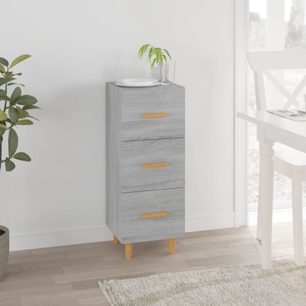 Sideboard Grau Sonoma 34,5x34x90 cm Holzwerkstoff