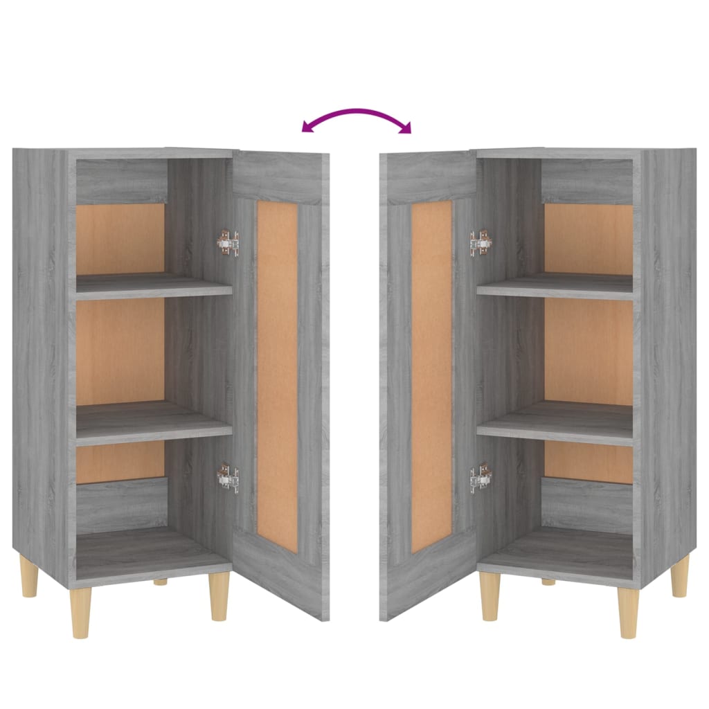 Sideboard Grau Sonoma 34,5x34x90 cm Holzwerkstoff