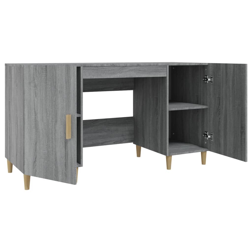 Schreibtisch Grau Sonoma 140x50x75 cm Holzwerkstoff