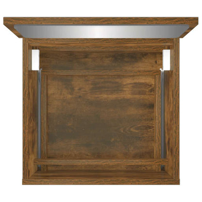 Badschrank mit Spiegel Räuchereiche Holzwerkstoff