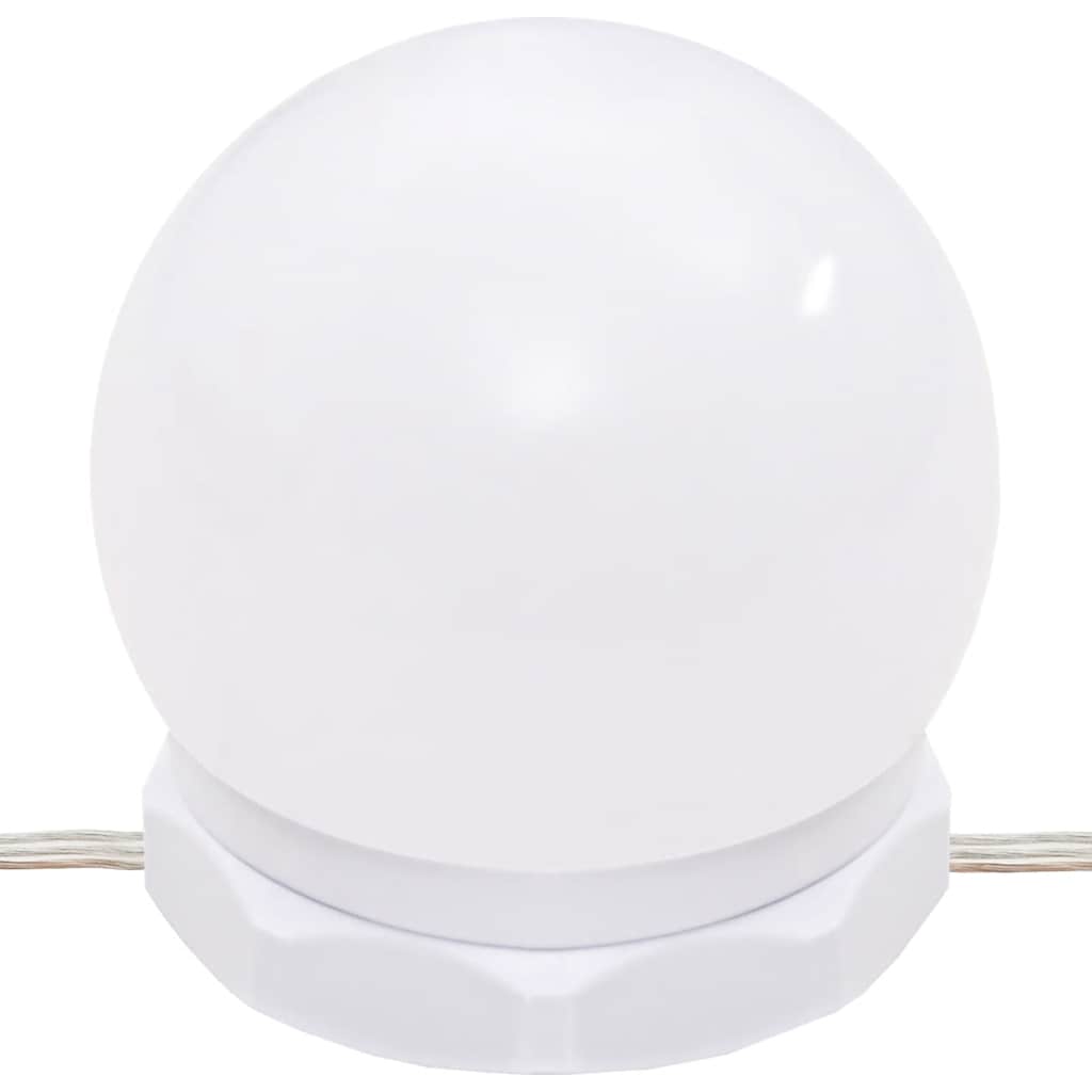 Schminktisch mit LED Grau Sonoma 86,5x35x136 cm