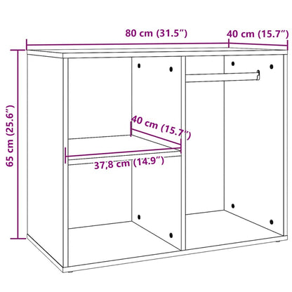 Regal für Schminktisch Räuchereiche 80x40x65 cm Holzwerkstoff