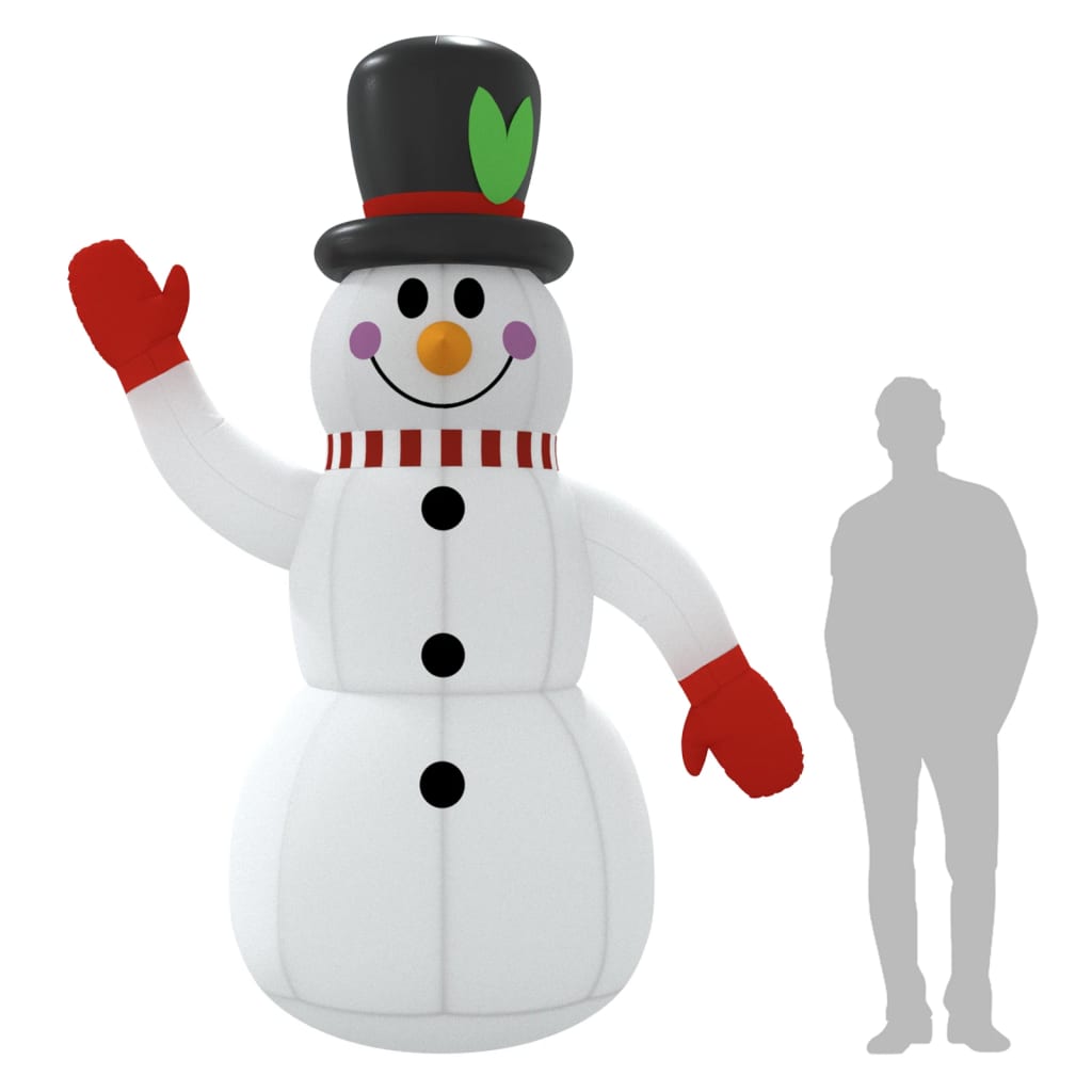 Aufblasbarer Schneemann mit LEDs 300 cm