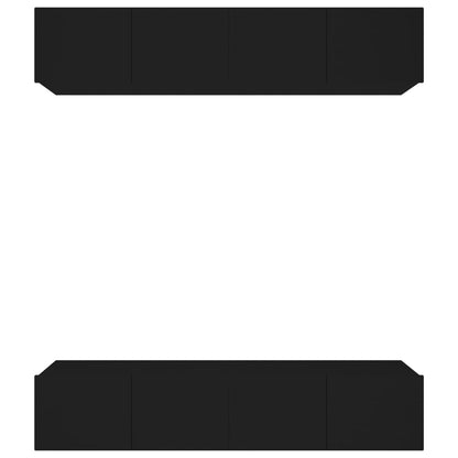 TV-Schränke 4 Stk. Schwarz 80x30x30 cm Holzwerkstoff