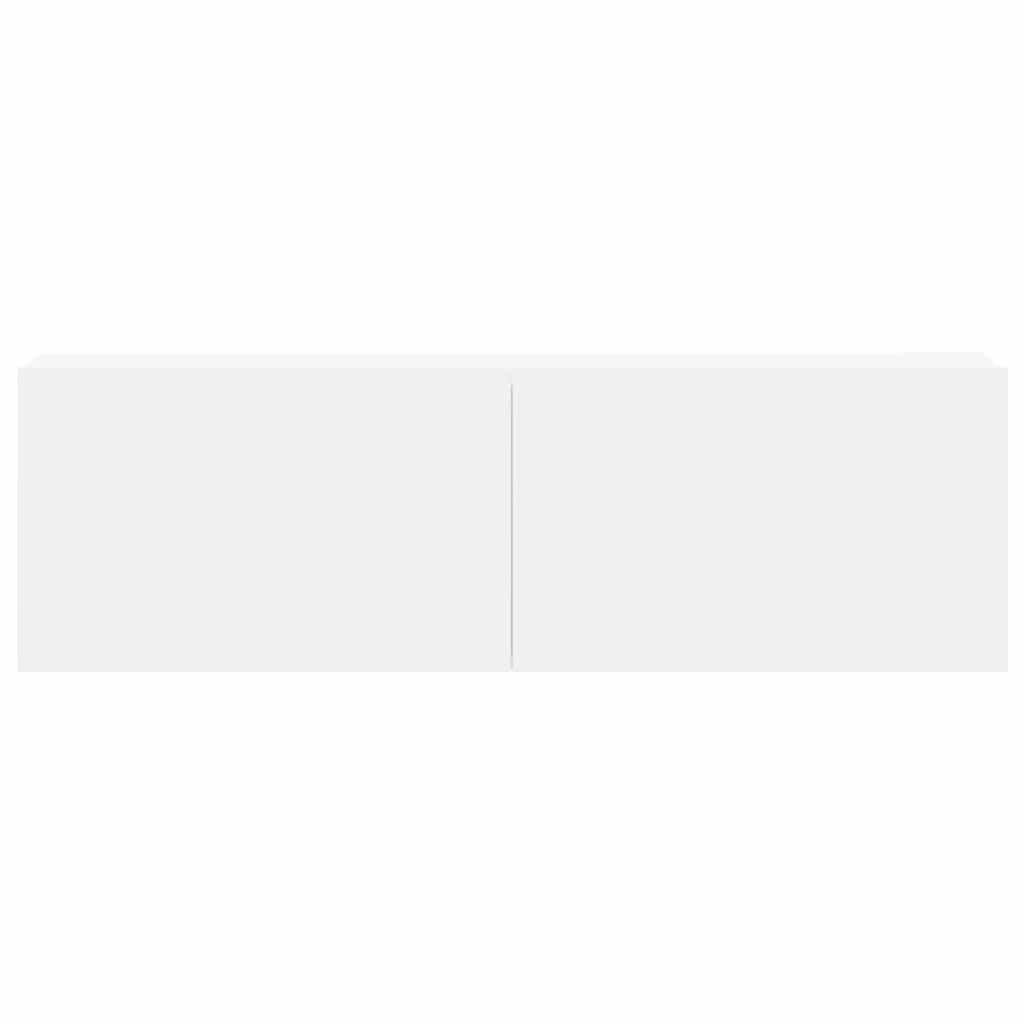 3-tlg. TV-Schrank-Set Weiß Holzwerkstoff