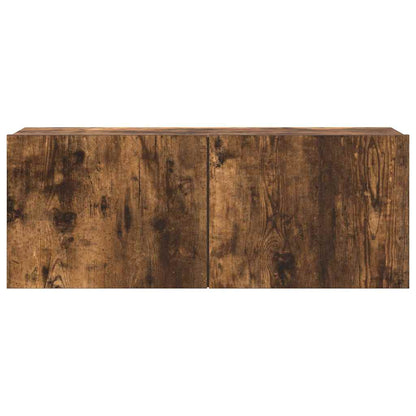 4-tlg. TV-Schrank-Set Räuchereiche Holzwerkstoff