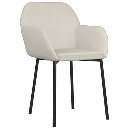 Esszimmerstühle 2 Stk. Creme Samt