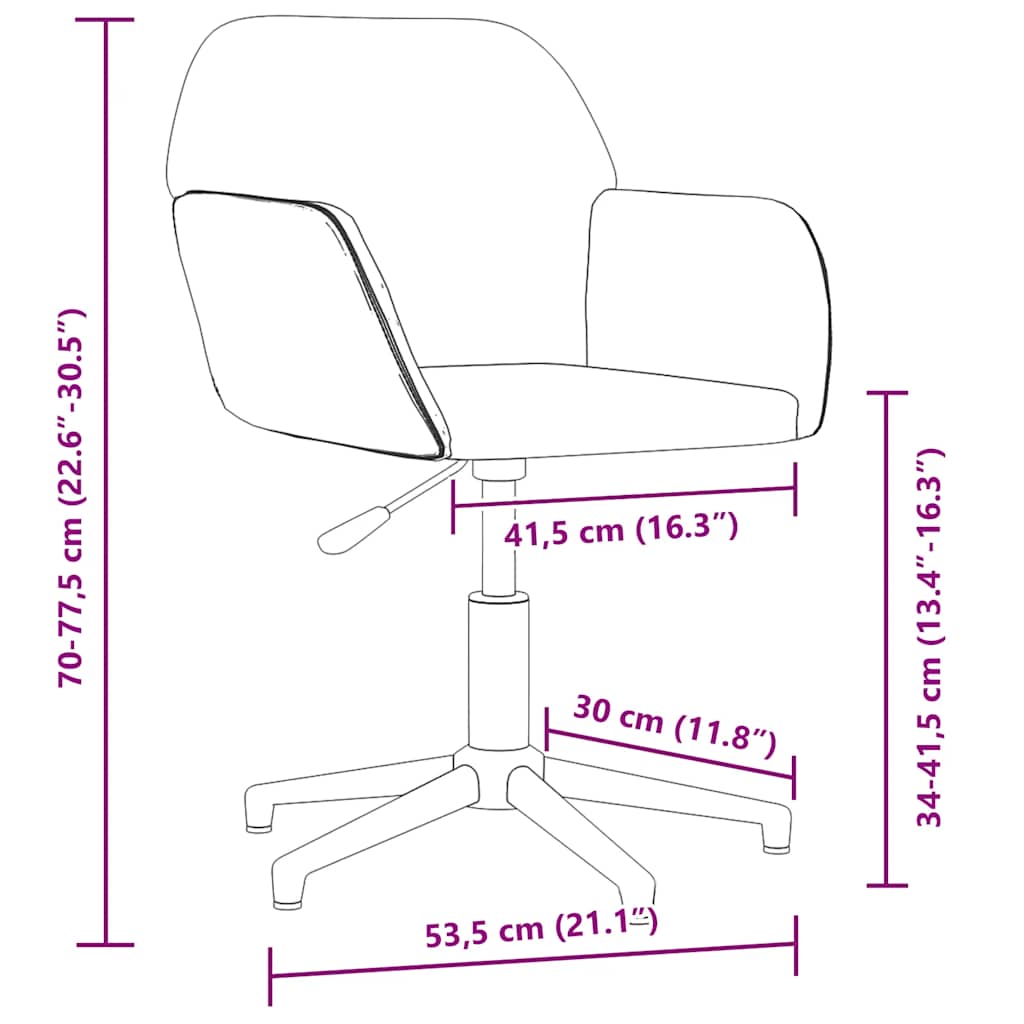 Bürostuhl Drehbar Hellgelb Stoff
