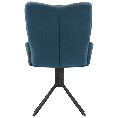 Esszimmerstühle 2 Stk. Drehbar Blau Samt
