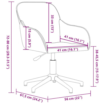 Bürostuhl Drehbar Rosa Samt