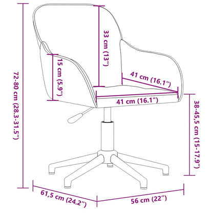 Bürostuhl Drehbar Gelb Samt
