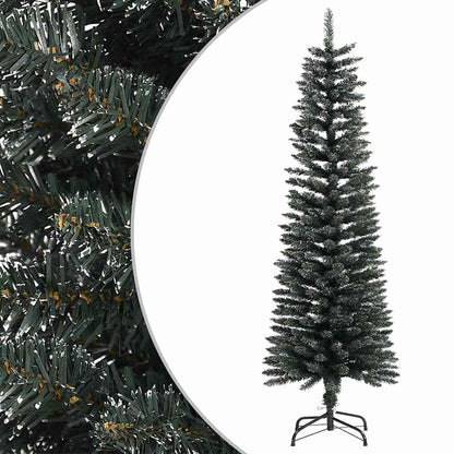 Künstlicher Weihnachtsbaum mit Ständer Schlank Grün 150 cm PVC
