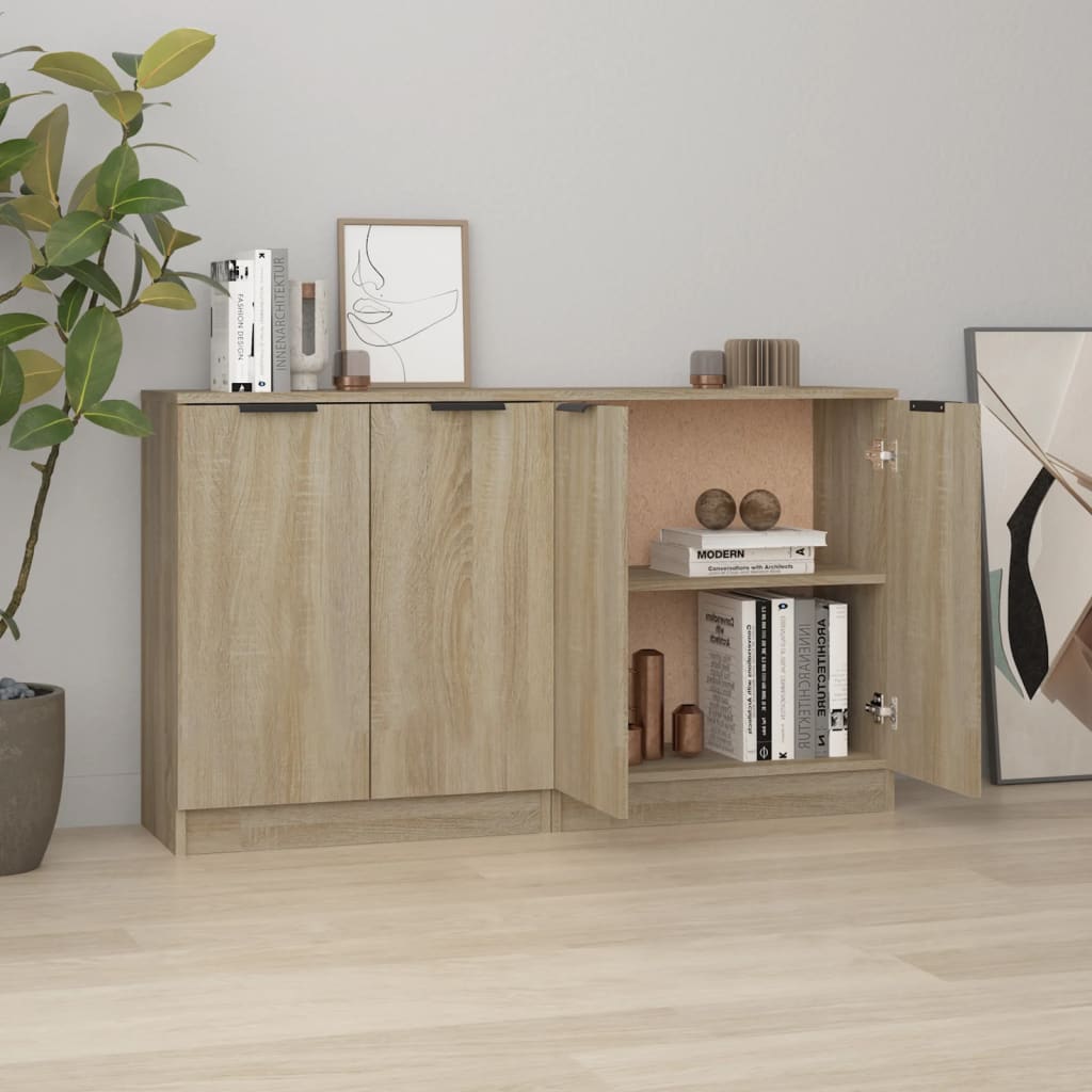 Sideboards 2 Stk. Sonoma Eiche 60x30x70 cm Holzwerkstoff