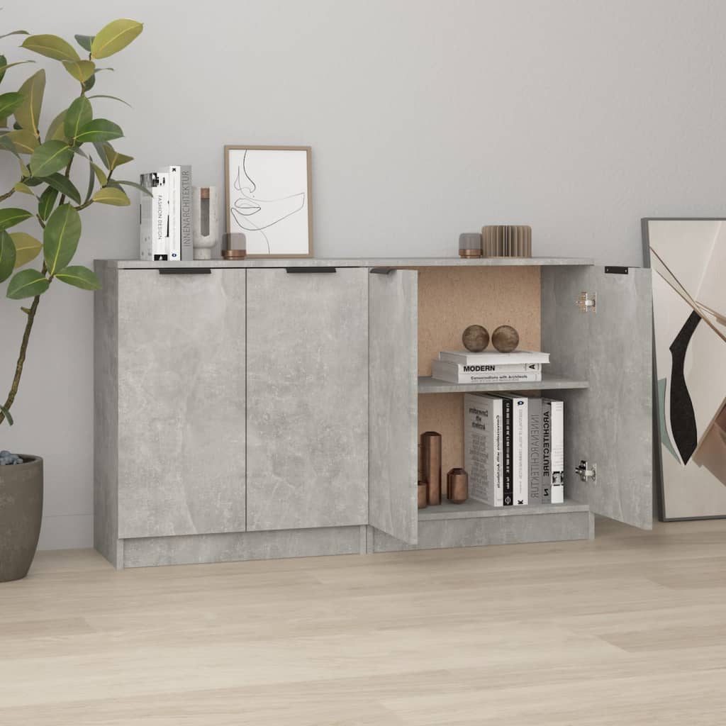 Sideboards 2 Stk Betongrau 60x30x70 cm Holzwerkstoff