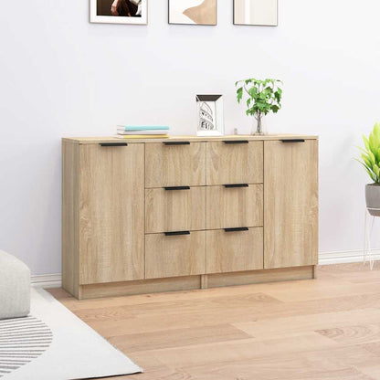 Sideboards 2 Stk. Sonoma-Eiche 60x30x70 cm Holzwerkstoff