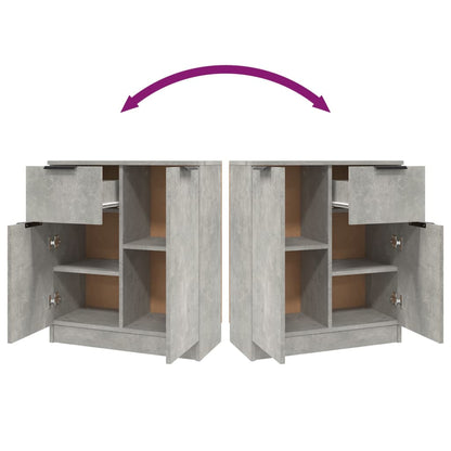 Sideboards 2 Stk. Betongrau 60x30x70 cm Holzwerkstoff