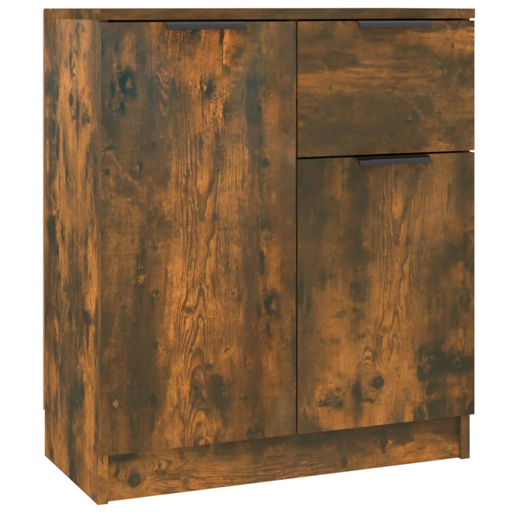 Sideboards 2 Stk. Räuchereiche 60x30x70 cm Holzwerkstoff