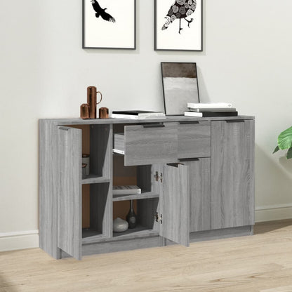 Sideboards 2 Stk. Grau Sonoma 60x30x70 cm Holzwerkstoff