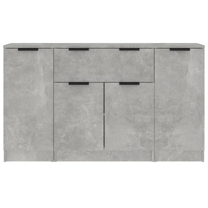 Sideboards 3 Stk. Betongrau Holzwerkstoff