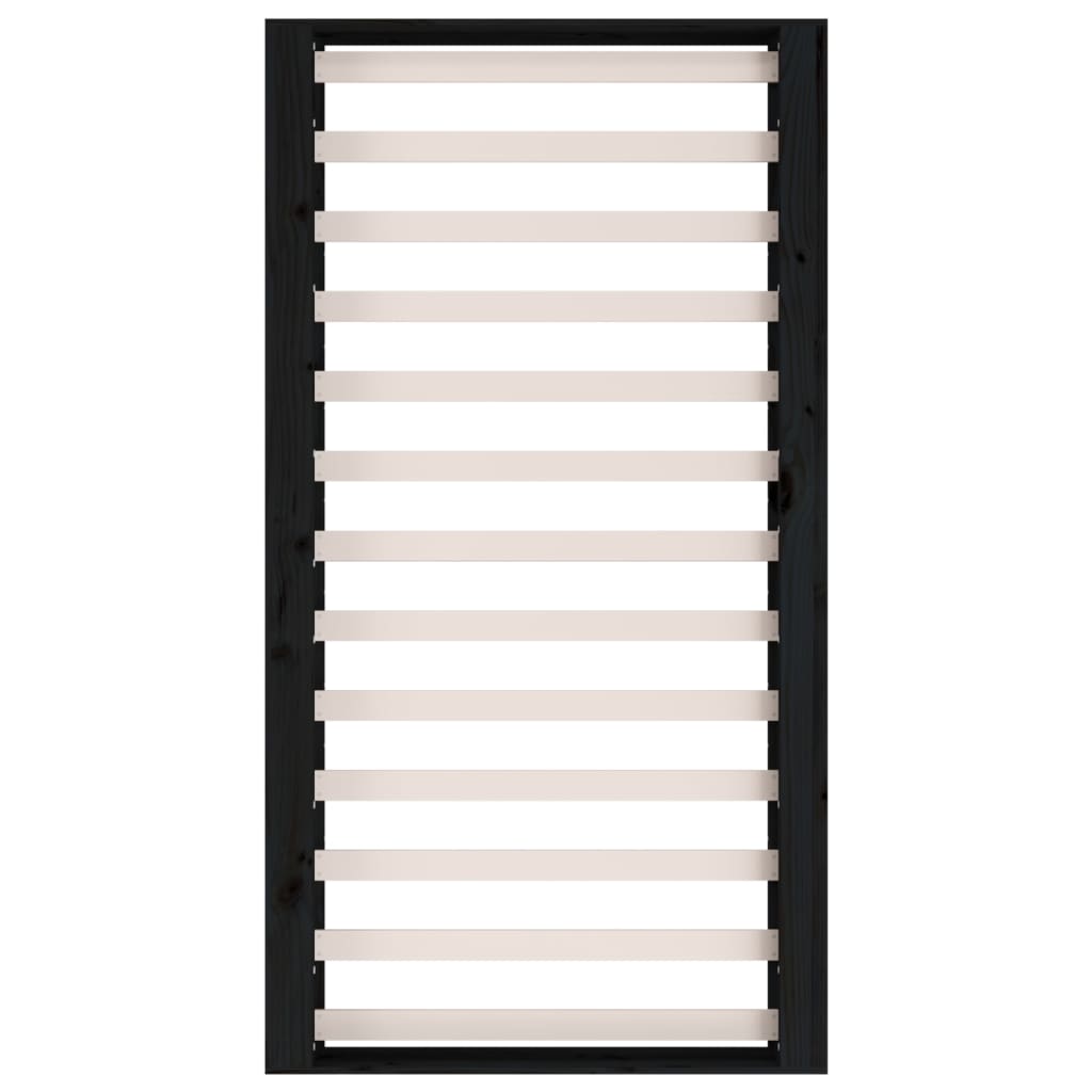 Massivholzbett Schwarz 75x190 cm