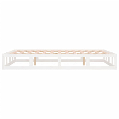 Massivholzbett Weiß 150x200 cm
