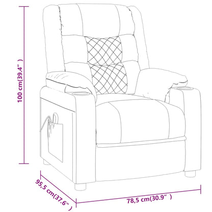 Relaxsessel Grau Kunstleder