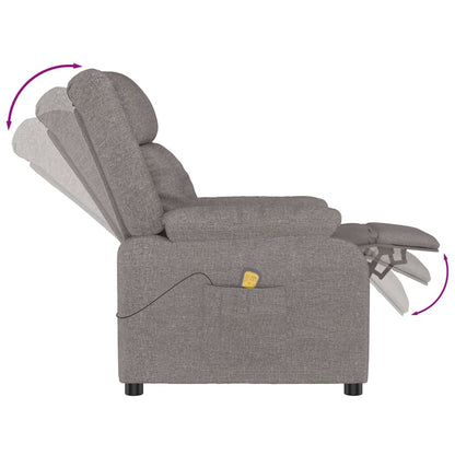 Massagesessel Taupe Stoff