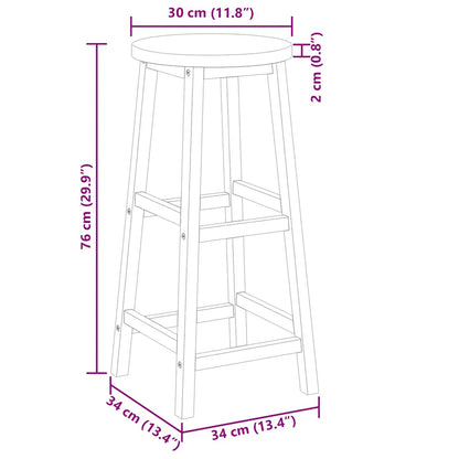 Barhocker 8 Stk. Massivholz Akazie